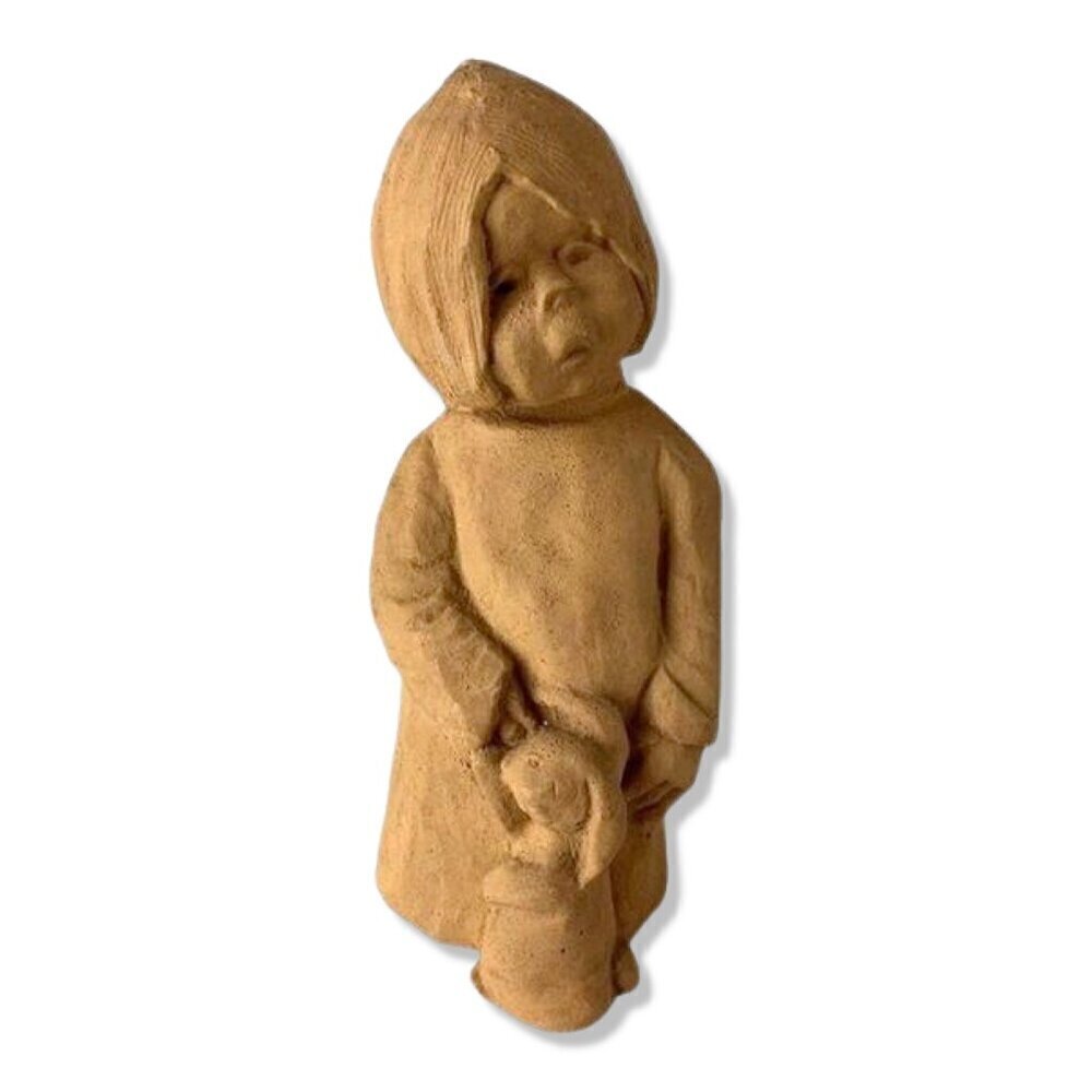 Dave Grossman Clay Girl with Rabbit